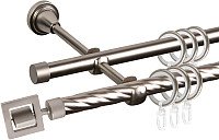 

Карниз для штор АС ФОРОС Grace D16K/16Г составной + наконечники Венето (2.8м, сатин)