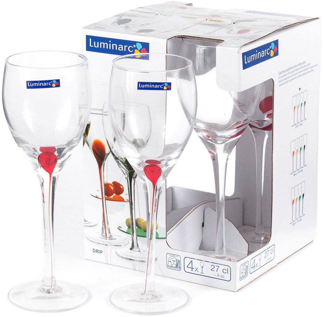 

Набор бокалов для вина Luminarc Drip red C9510