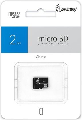

Карта памяти SmartBuy microSD 2 Гб (SB2GBSD-00)