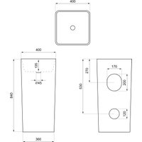 Умывальник Wellsee Callipy Art 338904000