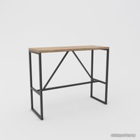 Барный стол Hype Mebel Дельта 120x55 (черный/дуб галифакс натуральный)