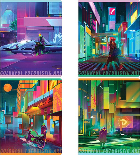 

Общая тетрадь Greenwich Line Colorful futuristic art А5 N5c48-41076 (48 л)