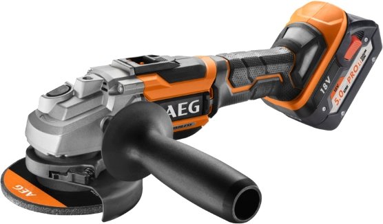 

Угловая шлифмашина AEG Powertools BEWS 18-125BL-502C 4935464417 (с 2-мя АКБ, кейс)