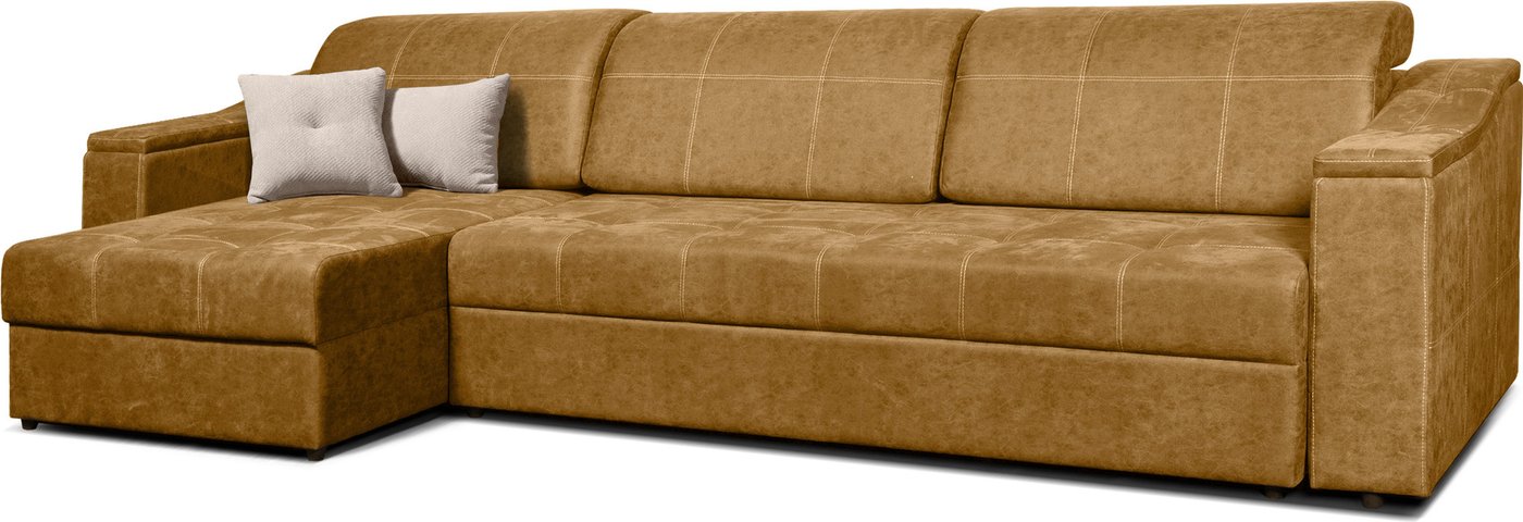 

Угловой диван Анмикс Бергамо (золотой велюр)