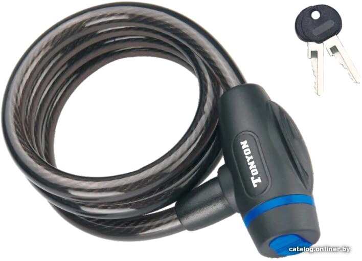 Тросовый велосипедный замок Tonyon 12x1500 533K-1215 (черный)
