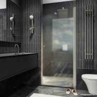 Душевая дверь MaybahGlass 198x80 MGD-808-5 (сатин стекло/хром матовый)