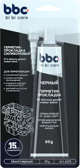 

Bibicare Герметик-прокладка силиконовый черный 4415 85 г