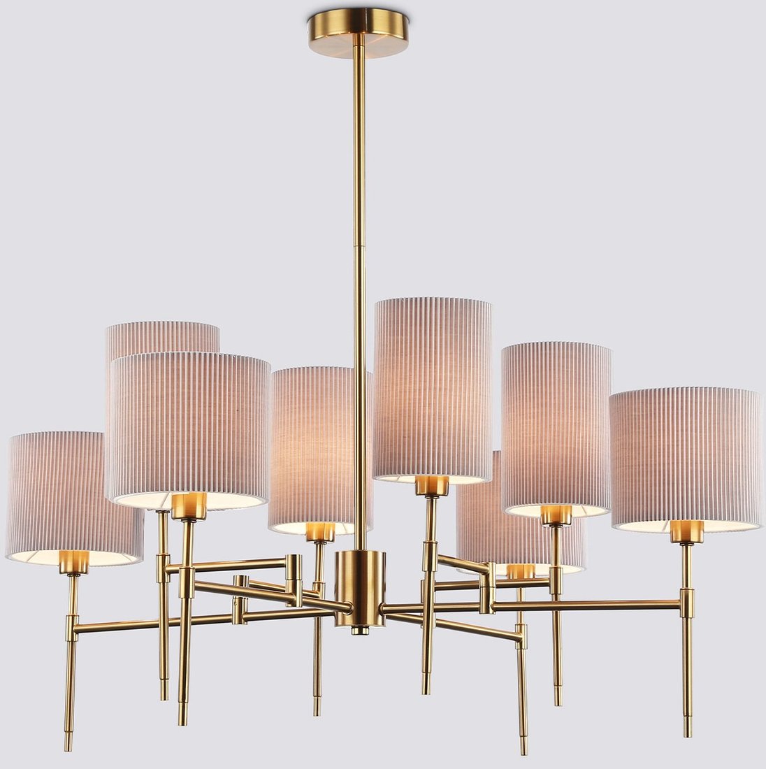Подвесная люстра Ambrella light LH72383/8 BS/GR (латунь/серый)