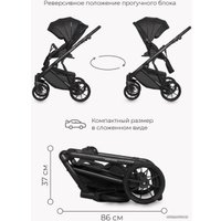 Универсальная коляска Riko Basic Montana Ecco (2 в 1, 12/черный)