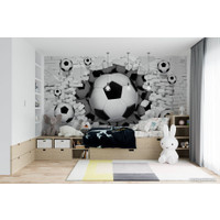 Фотообои ФабрикаФресок Футбольные мячи из стены 725270 (500x270)