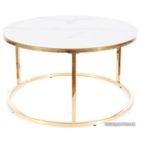 Журнальный столик Signal Sabine (эффект белого мрамора/золотой)