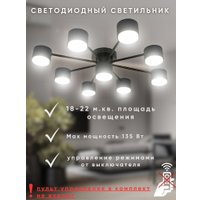 Припотолочная люстра Aitin Pro F60273/9 (черный) в Бресте