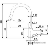 Смеситель Franke Lina 115.0626.053 (матовый черный)