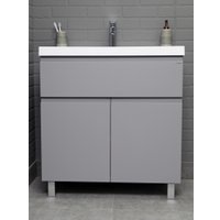  Домино Тумба под умывальник Unit 80 Graffo В1 (светло-серый матовый)