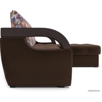Угловой диван Мебель-АРС Мартин угловой (микровелюр, коричневый люкс)
