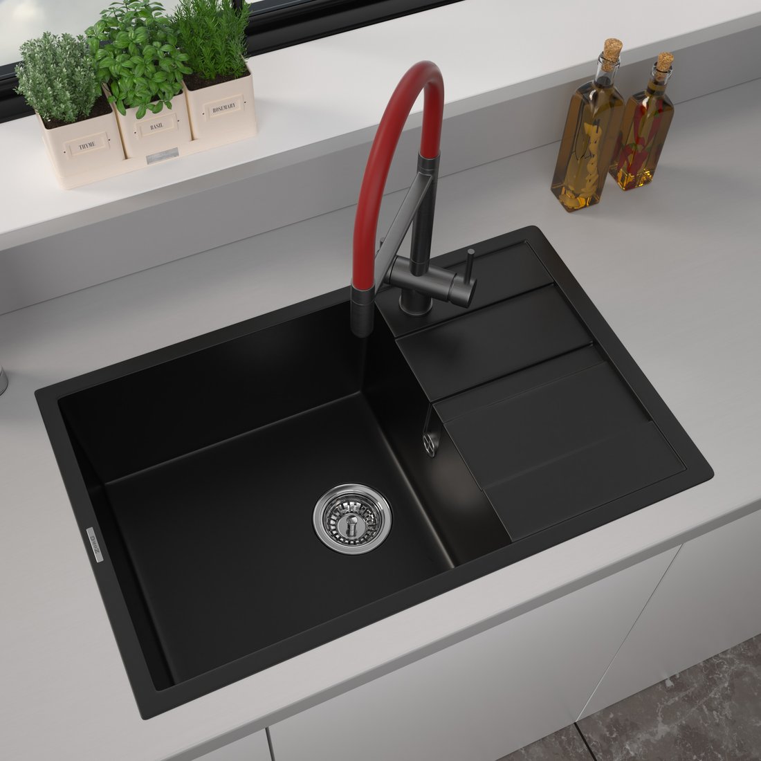 

Кухонная мойка ZorG Apollo 78 (черный оникс)