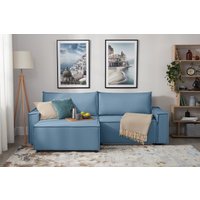 Угловой диван Mio Tesoro Дюссельдорф 293 1.5ек-1.5пф (1175 Savanna Plus Blue)