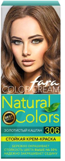 

Крем-краска Fara Natural Colors 306 золотистый каштан 50 мл