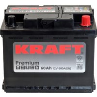 Автомобильный аккумулятор KRAFT Premium R+ (60 А·ч)