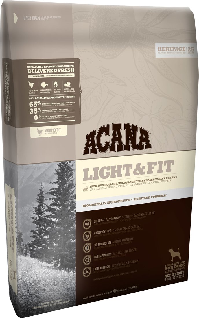 

Сухой корм для собак Acana Light & Fit 11.4 кг