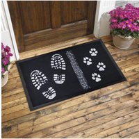 Придверный коврик Venera Home Следы ПВХ 60x90 (черный)