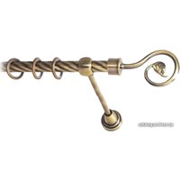 Карниз для штор Lm Decor Крюк (антик, витая, 4м 16мм, 1 ряд)