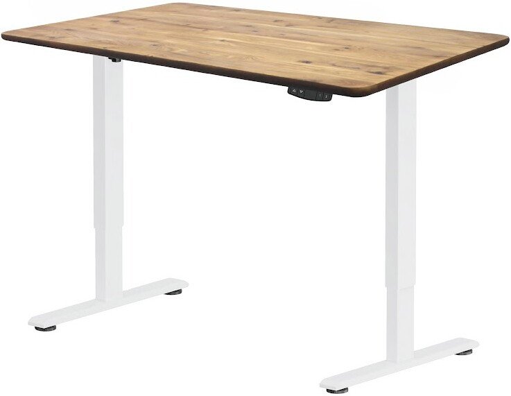 Стол с регулировкой высоты ErgoSmart Electric Desk Light 1200х600х27 мм (прямой край, дуб натуральный/белый)