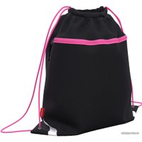 Мешок для обуви Erich Krause 50x41 Black Pink (с карманом на молнии) 49112