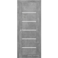 Межкомнатная дверь Юркас Stark ST1 ДО 60x200 (бетон светлый, стекло мателюкс матовое)