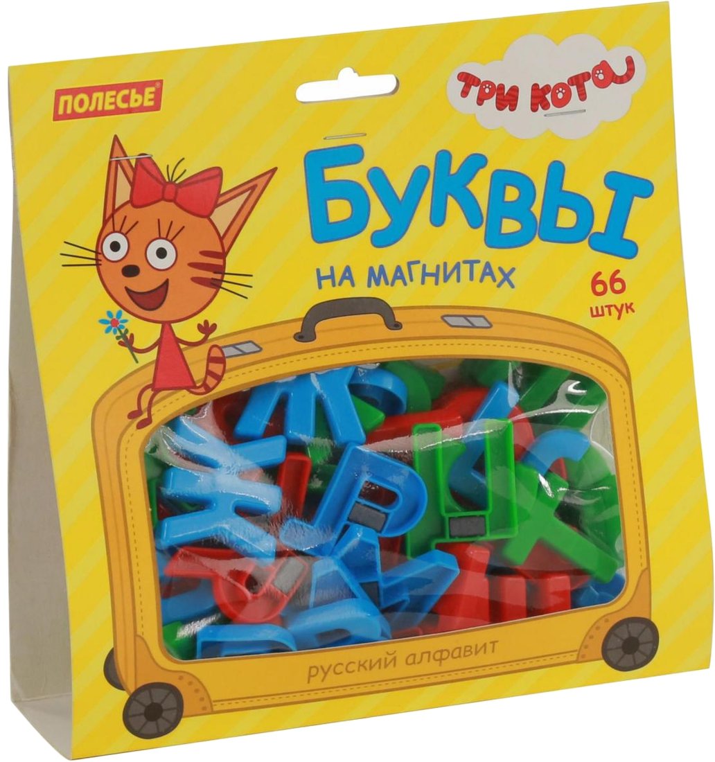 

Алфавит Полесье Три кота (66 букв, магнит)