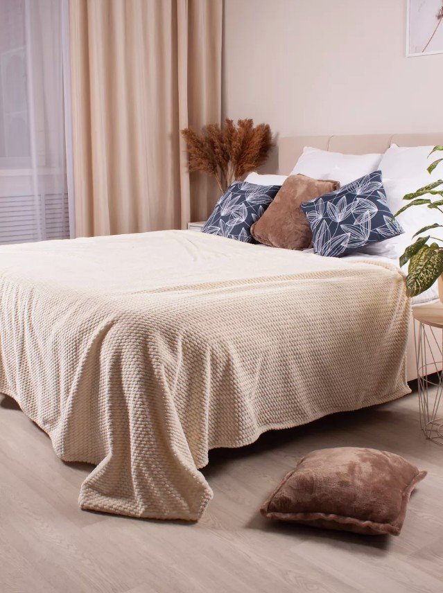 

Плед Casa Conforte Nonna Royal 160x220 6155365 (бежевый)