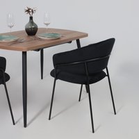 Стул с подлокотниками Алвест AV 433 (черный бархат H-75/черный)