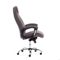 Офисное кресло TetChair Boss Lux (флок, серый/серый перфорированный)