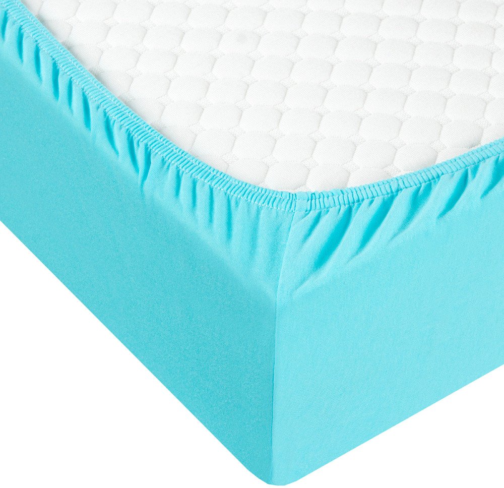 

Постельное белье Миланика Светло-бирюзовая 180x200 (трикотаж)