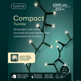 Светодиодная гирлянда Lumio Compact 1000 Led 595354 (22.5 м)