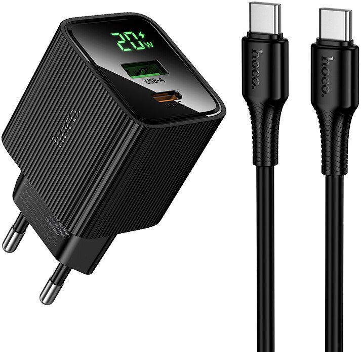 Сетевое зарядное Hoco CS83A USB Type-C (черный)