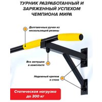 Турник Absolute Champion Aktiv АЧ 8545 (черный, желтые ручки)