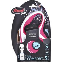 Поводок-рулетка Flexi New Comfort S Tape 5 м (красный)
