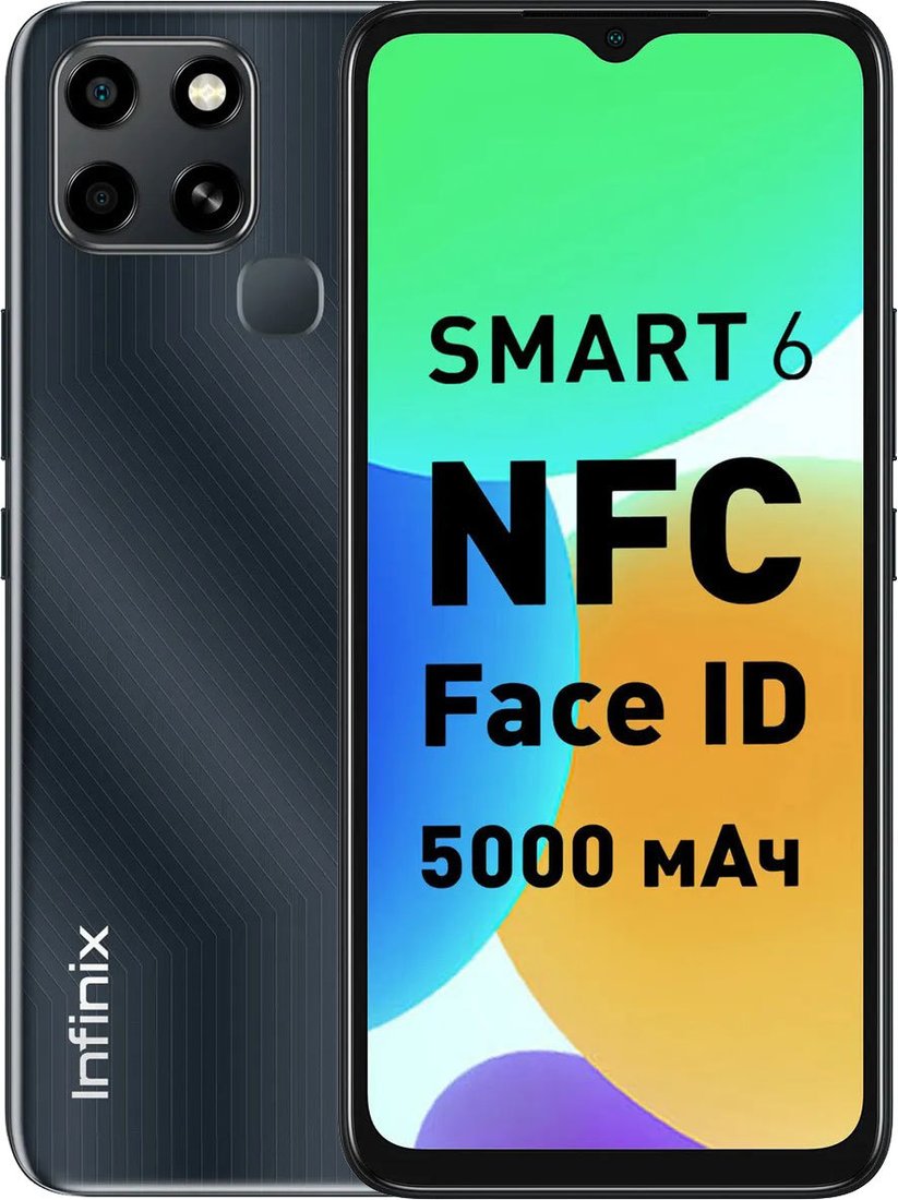 

Смартфон Infinix Smart 6 NFC 2GB/32GB (черный)