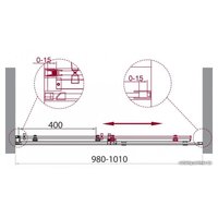 Душевая дверь BelBagno Acqua-BF-1-100-C-Cr (прозрачное стекло)