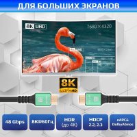 Кабель USBTOP Premium UltraHD HDMI M - HDMI M (1 м, черный)