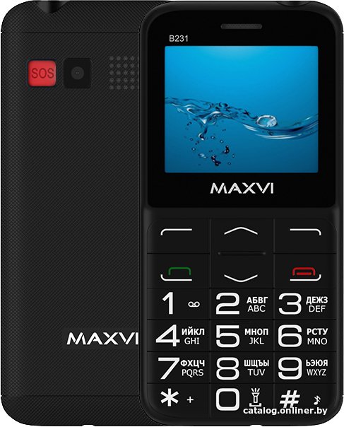Кнопочный телефон Maxvi B231 (черный)