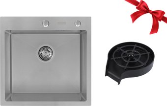 Кухонная мойка ARFEKA Eco AR 500*500 Satin+ринзер