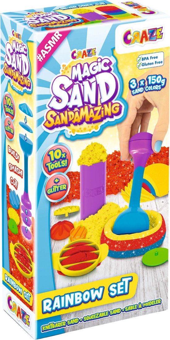 Песок кинетический Craze Magic Sand Радужный микс 32404