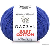 Пряжа для вязания Gazzal Baby cotton 3442 50 г 165 м (синий)