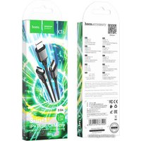 Кабель Hoco X76 USB Type-A - microUSB/USB Type-C/Lightning (1 м, черный)