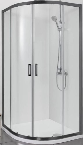 Душевой уголок Aquatek AQ ARI RO10020BL 100x100 (черный/прозрачное стекло)