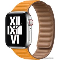 Ремешок Apple кожаный 44 мм (золотой апельсин, размер S/M) MY9P2