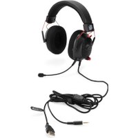 Наушники Оклик HS-L305G (черный/красный)