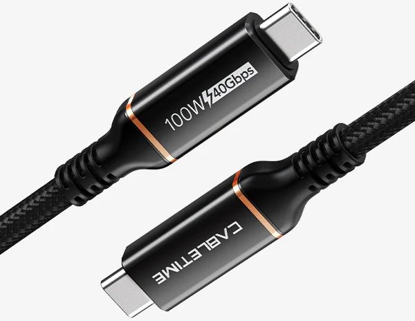 

Кабель Cabletime USB4 USB Type-C - USB Type-C (2 м, черный)